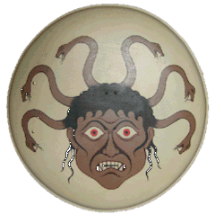 Safer to look at her reflection in a bronze mirror!