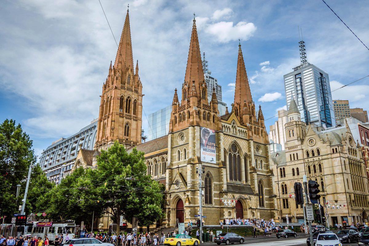 St Paul's Anglican Cathedral in Melbourne, Australia, was built by William Butterfield and consecrated on 22 January 1891 - © Korkusung / Shutterstock