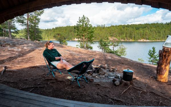 Kanutour Schweden Aussicht am 